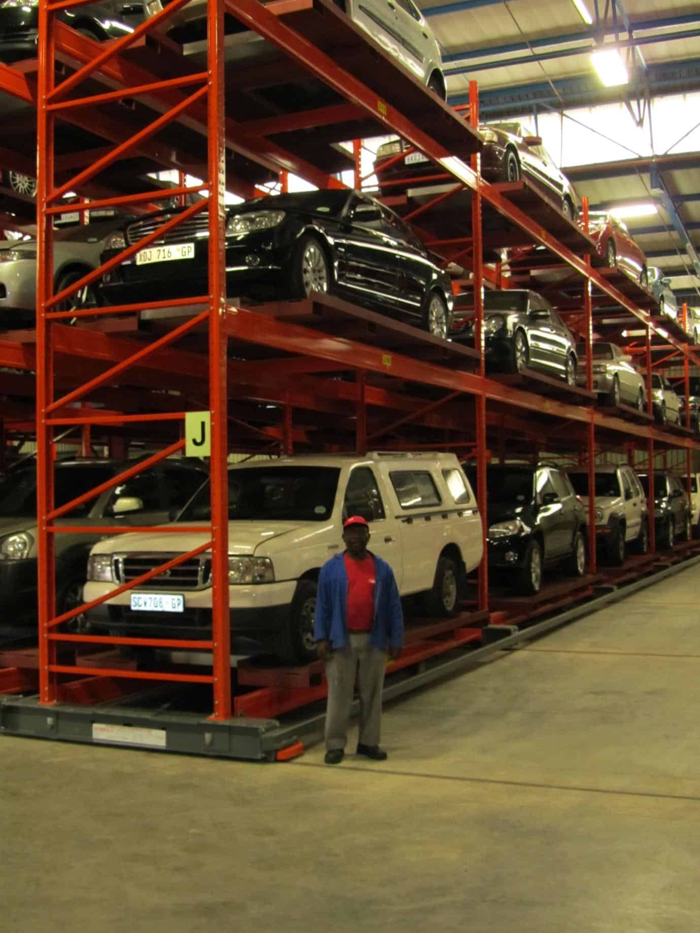 Automobile Storage Using Mobile Storage Rack in South Africa Warehouse IQ