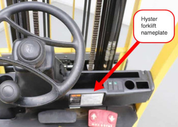 How to find Hyster forklift serial number